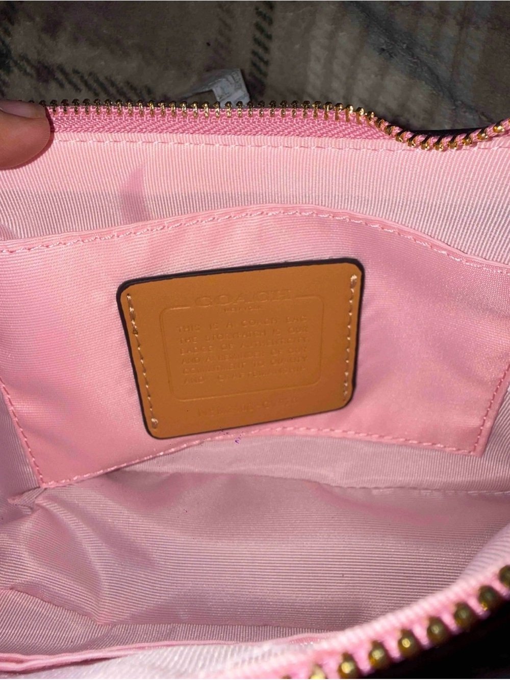 Coach Light Pink Signature Wristlet with Gold Hardware - Picture 2 of 3
